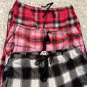 Lot of 3 Victoria’s Secret Pajama Pants with Lace Trim and Pockets!